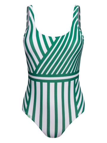 Výpredaj Maillot de bain une pièce rigolo Rayures vertes