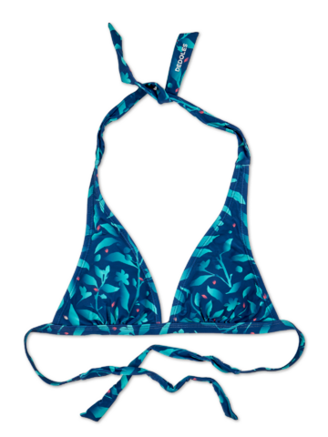 Zľava Top bikini Buonumore a triangolo Fiori turchesi