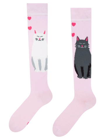 Hľadáte originálny a nezvyčajný darček? Obdarovaného zaručene prekvapí Calze al ginocchio Buonumore Gatto bianco e nero