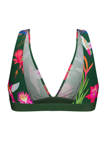 Obrázok produktu Veselá dámska bezšvová podprsenka Kolibrík a kvety