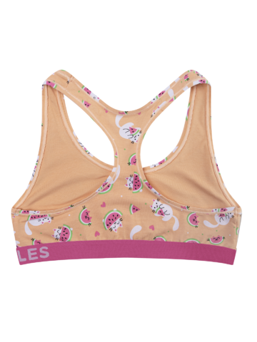 Pre dokonalý a originálny outfit Women's Bralette Watermelon Cat