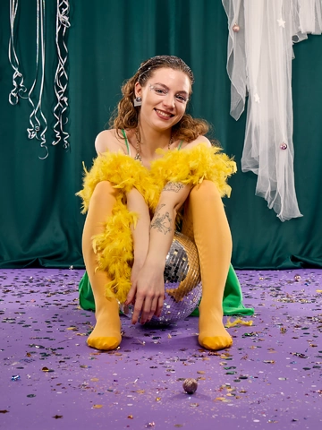 Pre dokonalý a originálny outfit Collants en nylon jaune moutarde