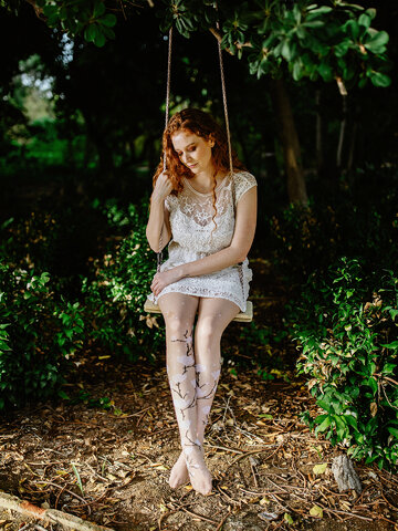 Pre dokonalý a originálny outfit Nylon Tights White Magnolia