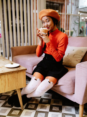 Szerezzen magának örömet ezzel a Dedoles darabbal Vidám nylon harisnya Jókedvű róka