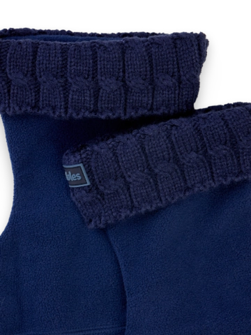 Lifestyle fotó Mélykék bélelt lábszármelegítő gumicsizmához