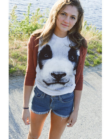 Výpredaj Dámske tričko Biela panda