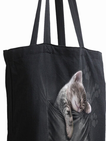Suchen Sie ein originelles und außergewöhliches Geschenk? überrascht den Beschenkten sicher Tote Tasche Spiral Direct Pocket Kitten