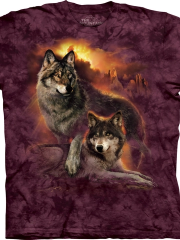 pro dokonalý a originální outfit Tričko Vlčí západ slunce