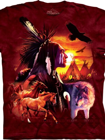 Bereiten Sie sich Freude mit diesem Dedoles-Stück T-Shirt Indianische Symbole