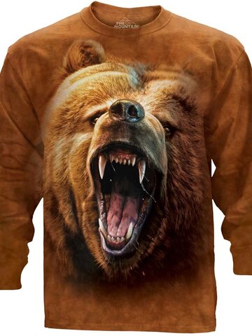 Eredeti ajándék a Dedolestől Őrjöngő grizzly medve hosszú ujjú