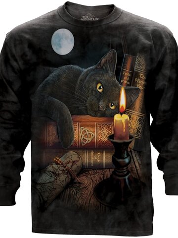 Foto Hosszúujjú póló Macska a gyertyánál