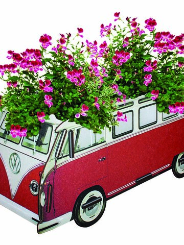 Suchen Sie ein originelles und außergewöhliches Geschenk? überrascht den Beschenkten sicher Blumenkasten VW - klein