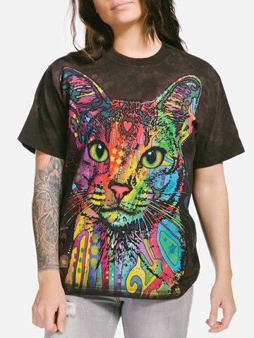 Potěšte se tímto kouskem Dedoles Černé tričko s krátkým rukávem Habešská kočka