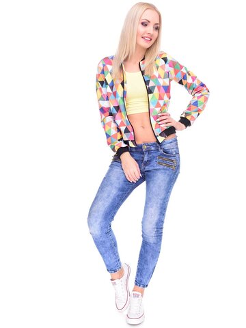 Potešte sa týmto kúskom Dedoles Дамско Бомбър Яке Цветни триъгълници