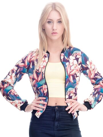 Hľadáte originálny a nezvyčajný darček? Obdarovaného zaručene prekvapí Дамско Бомбър Яке Цветен рай