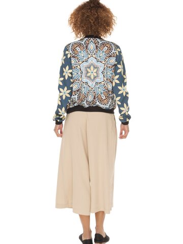 Lifestyle foto Dámska Bomber bunda Žlté kvety