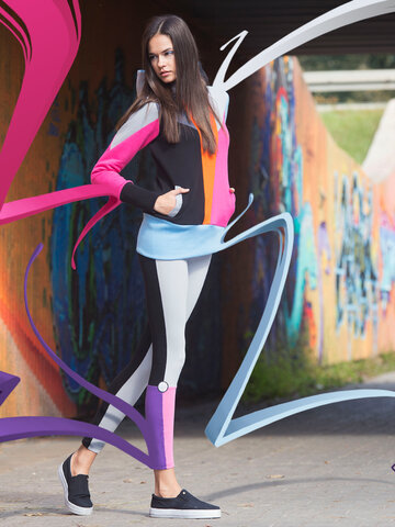 Tip na darček Dámske bavlnené šedé  legíny