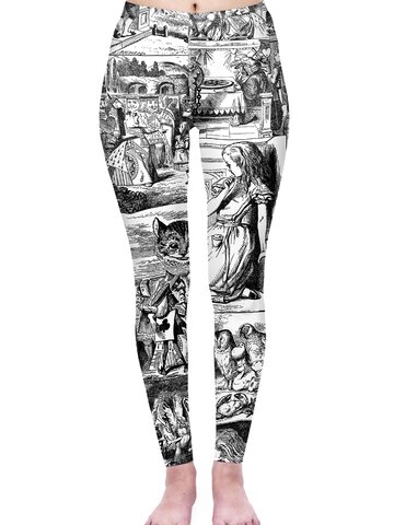 Pre dokonalý a originálny outfit Дамски еластичен клин Нарисувана приказка