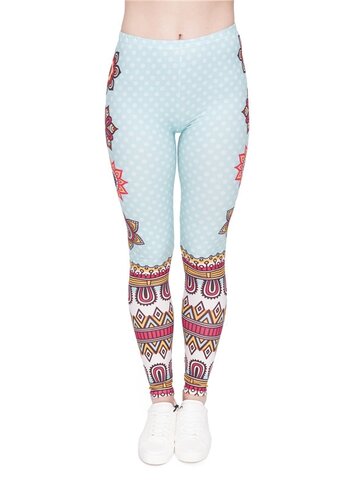 Hľadáte originálny a nezvyčajný darček? Obdarovaného zaručene prekvapí Dámske elastické legíny Mandala bodky