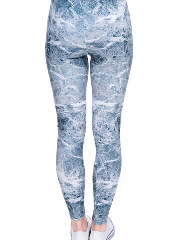 Zdjęcie lifestyle  Damskie elastyczne legginsy Marmur