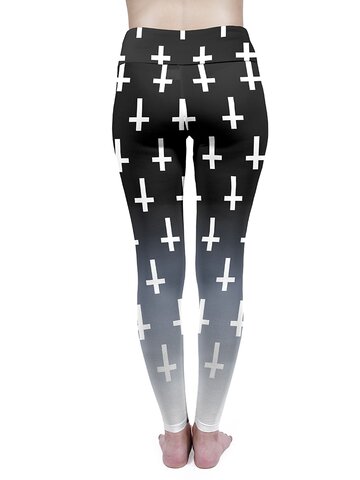 Pre dokonalý a originálny outfit Dámske elastické legíny Otočené kríže
