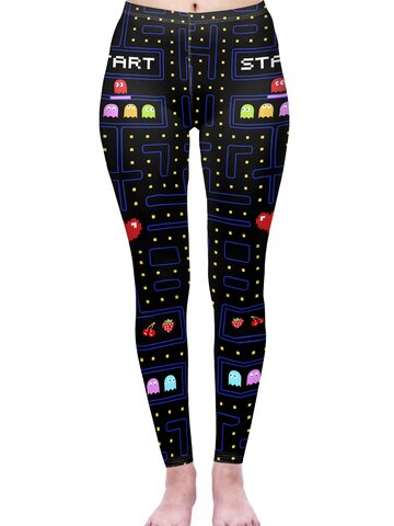 Zľava Dámske elastické legíny Pacman