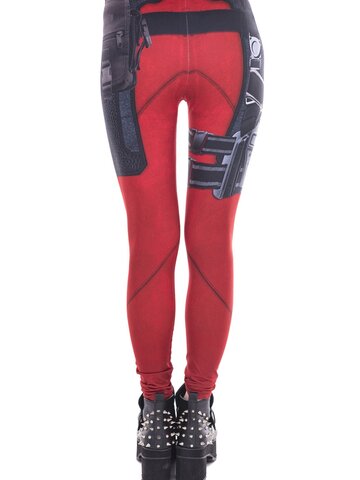 Foto Damen Leggings Elastisch Red Hero 