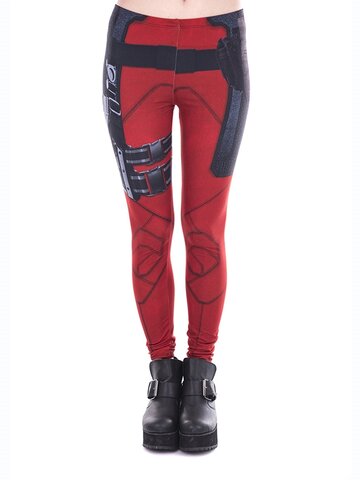 Foto Damen Leggings Elastisch Red Hero 