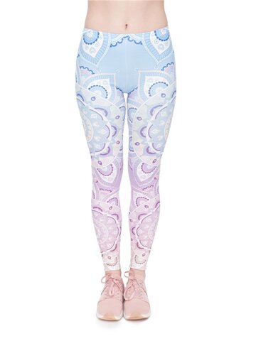 Zľava Dámske elastické legíny Svetlo mandaly
