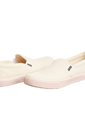 Foto Dámské slip-on boty z konopí béžové s růžovou kaučukovou podrážkou