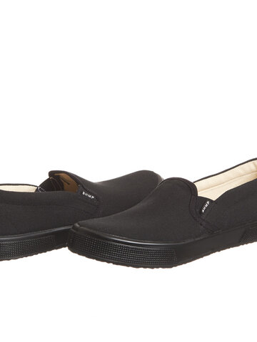 Kedvezmény Női kender vászon slip-on fekete 