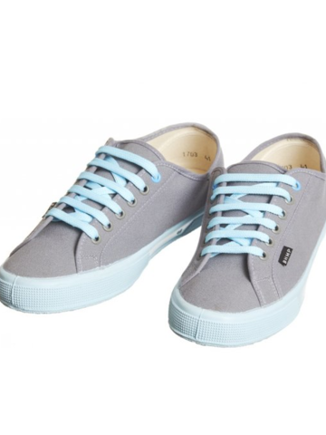 pro dokonalý a originální outfit Dámské plátěné tenisky z konopí šedo-modré