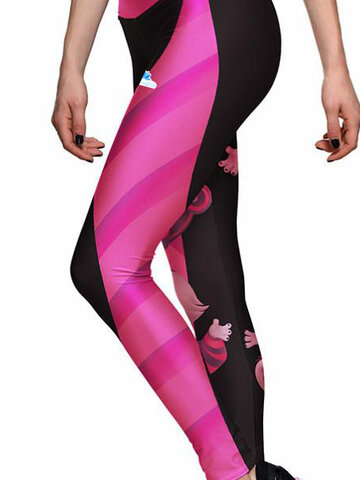 Obrázok produktu Dámske športové elastické legíny Mačka Škľabka