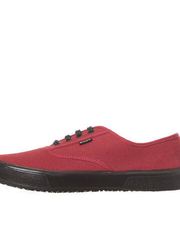 Zľava Dámske vegánske tenisky bordové s čiernou kaučukovou podrážkou