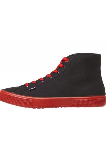 Potešte sa týmto kúskom Dedoles Dámske vysoké červeno-čierne tenisky z konopnej látky