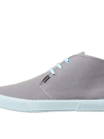 für ein vollkommenes und originelles Outfit Damen hohe Leinen Hanfturnschuhe grau-blau