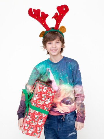 Pre dokonalý a originálny outfit Детски суичър без качулка Коте еднорог