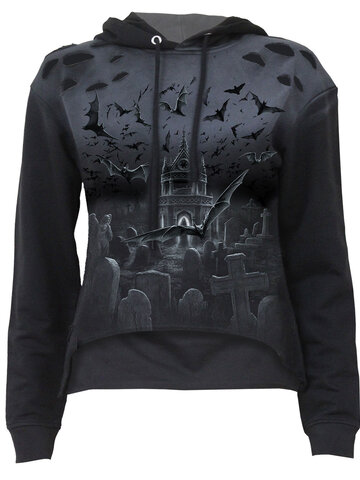 Potěšte se tímto kouskem Dedoles Roztrhaná mikina Noční hřbitov