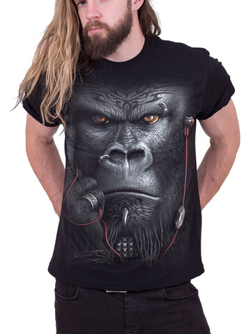 Výpredaj Čierne tričko Gorila rebel