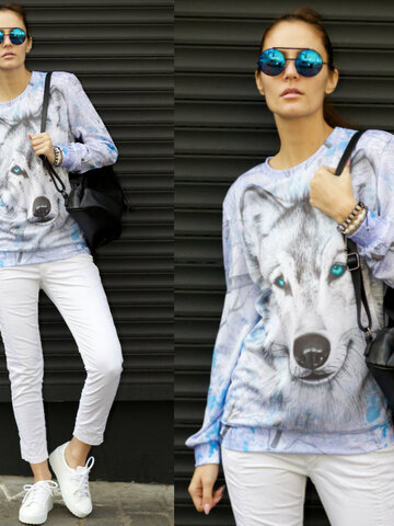 Tip na darček Суичър без качулка Вълк