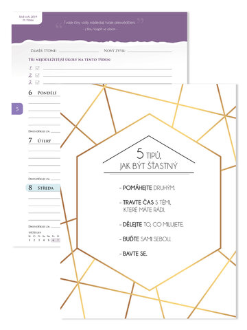 Lifestyle foto Motivační diář 2019