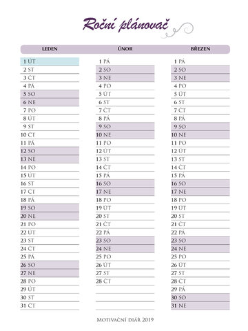 Tip na dárek Motivační diář 2019