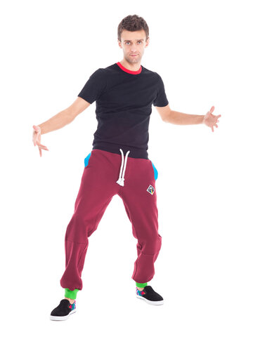 Výnimočný darček od Dedoles Pánske bavlnené bordové tepláky