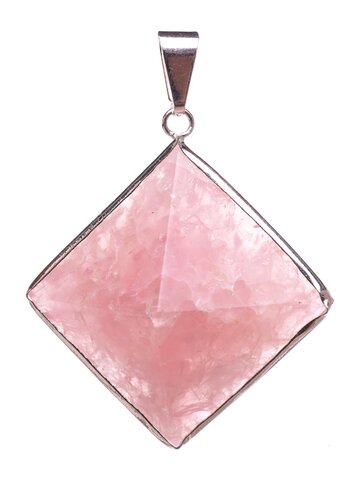 Ausverkauf Anhänger Rosenquarz Pyramide - Stein der Liebe