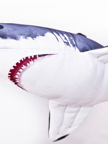 Zľava Vankúš Žralok modrý - 53 cm