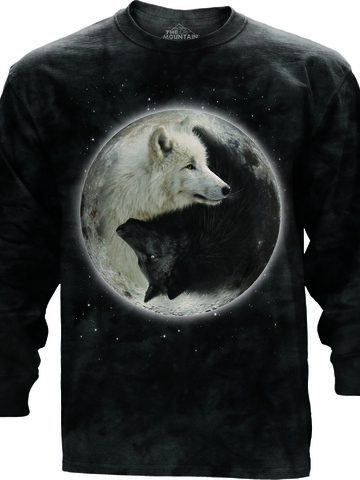 Výnimočný darček od Dedoles Tričko s dlhým rukávom Jing jang vlky