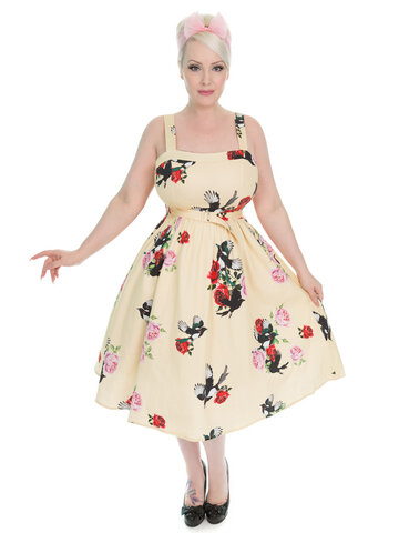 Obrázok produktu Žlté retro pin up šaty Letná nálada