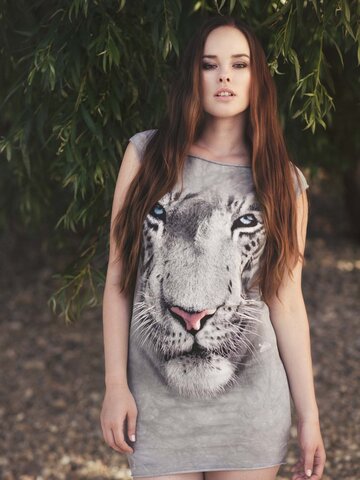 Pre dokonalý a originálny outfit Minišaty Biely tiger