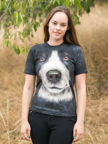 Foto Tričko Obličej border kolie