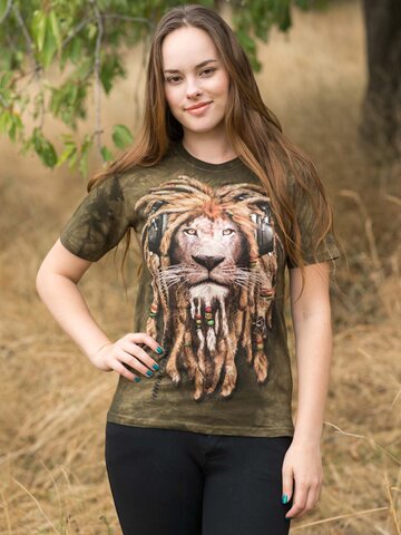 Lifestyle fotó Raszta oroszlán póló